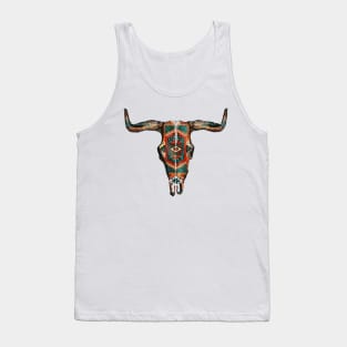 Copy of Vintage Aztec Indian Pattern Bull Skull Cowgirl design Tank Top